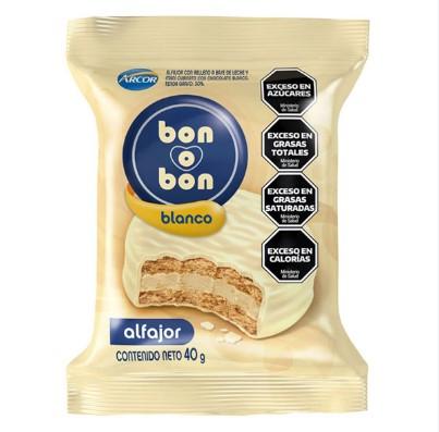 ALFAJOR BON O BON SIMPLE BLANCO
